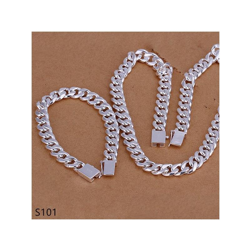 

Bracelet Necklace 12Mm Very Heavy Sterling Sier Plate Jewelry Sets Fashion 925 Set Same Price 9 Diffrent Style Gts1 Drop Delivery Dhnuk, Select specific style