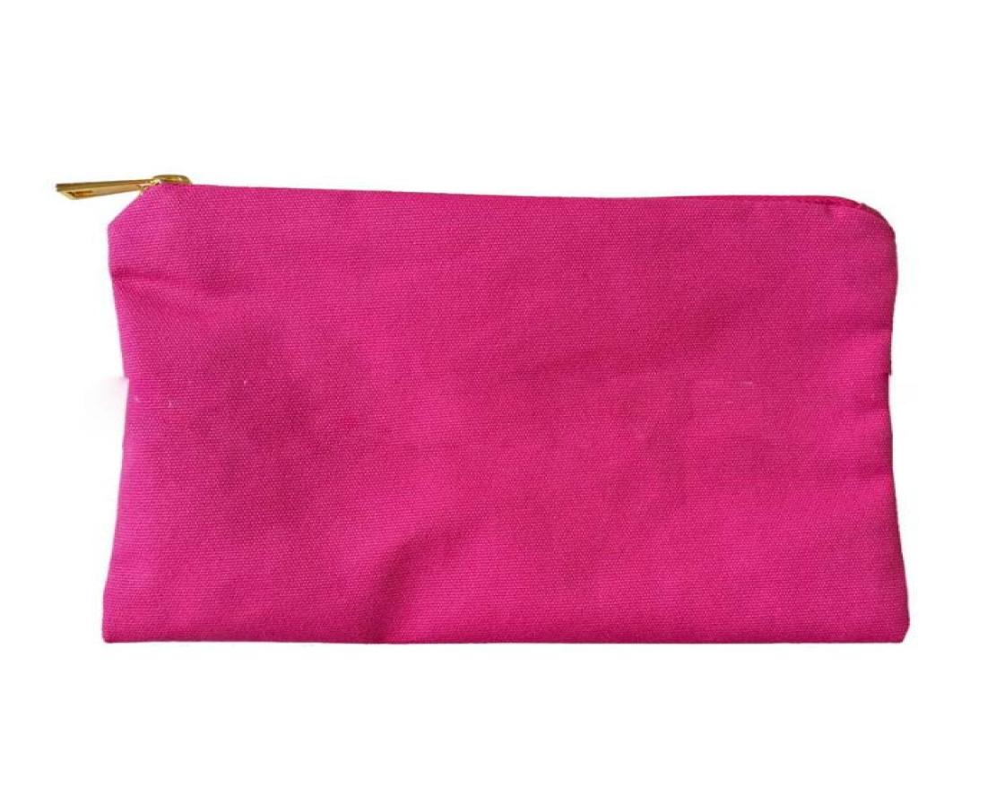 

50pcs 7x10inch zipper Canvas pouch makeup bag cosmetic pouch toiletry case Mix Color4896005, Black