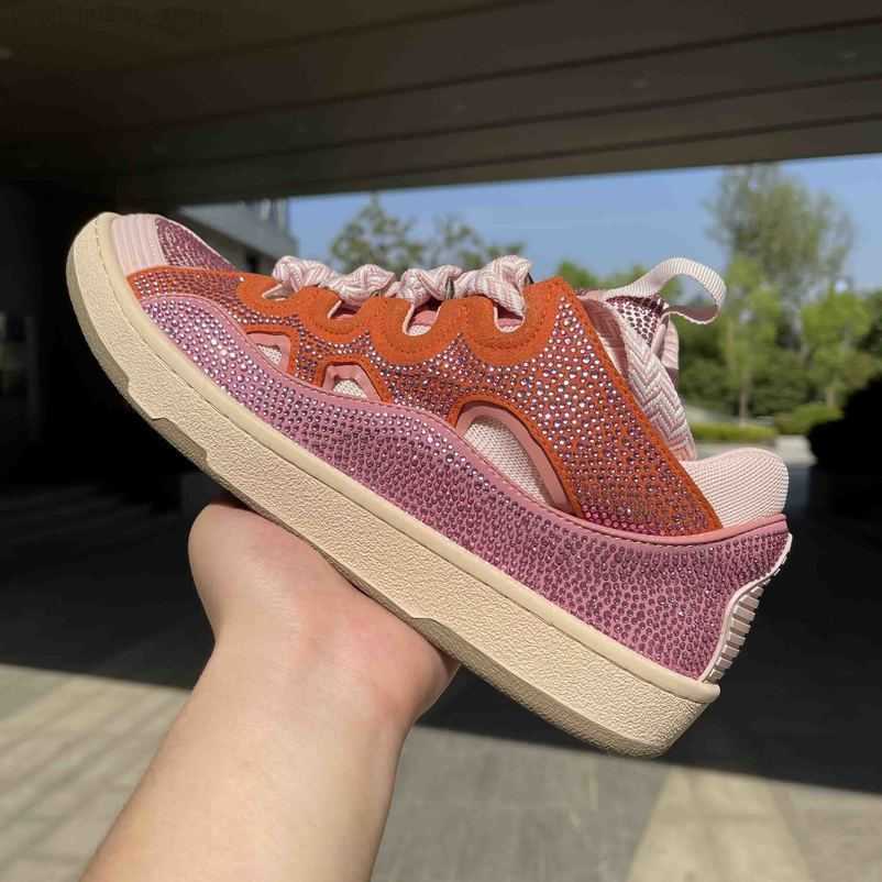 

Designer Curb sneakers classical mesh woven Lace-up shoes style extraordinary sneaker embossed Leather mens womens in nappa