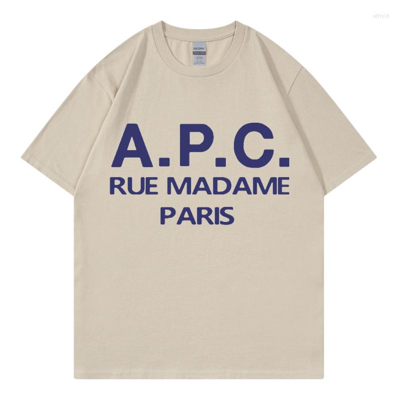 

Men' T Shirts 2023 Summer Fashion Men/Women T-shirts Oversized APC Print Hip Hop Short Sleeve Shirt Clothes Korean Style Streetwear Top Tee, Purple