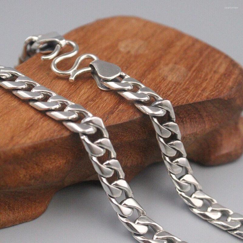 

Chains 925 Sterling Silver 8mm Curb Link Chain Necklace 22inch For Man