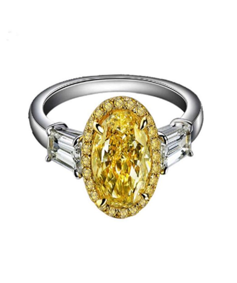 

HBP fashion luxury 18 new oval zircon women039s ring with diamond edge9535942