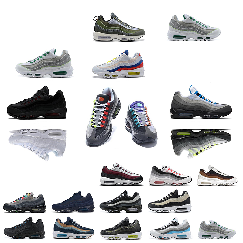 

95 running shoes waking jogging outdoor womes shoes mens shoe Cashmere Triple White Crystal Blue Dark Smoke Grey Solar Red, 12 40-46