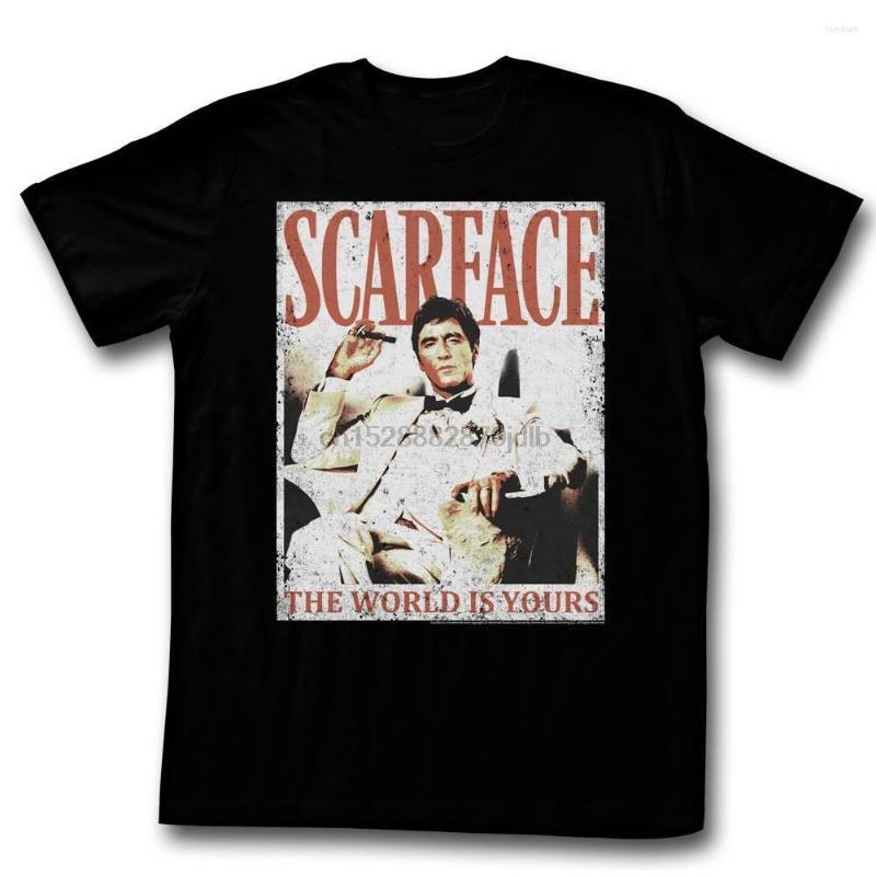 

Men' T Shirts SCARFACE Men Short Sleeve T-Shirt BLACK MORE DA WORLD Cool Casual Pride Shirt Unisex Fashion Tshirt, Men-darkpurple