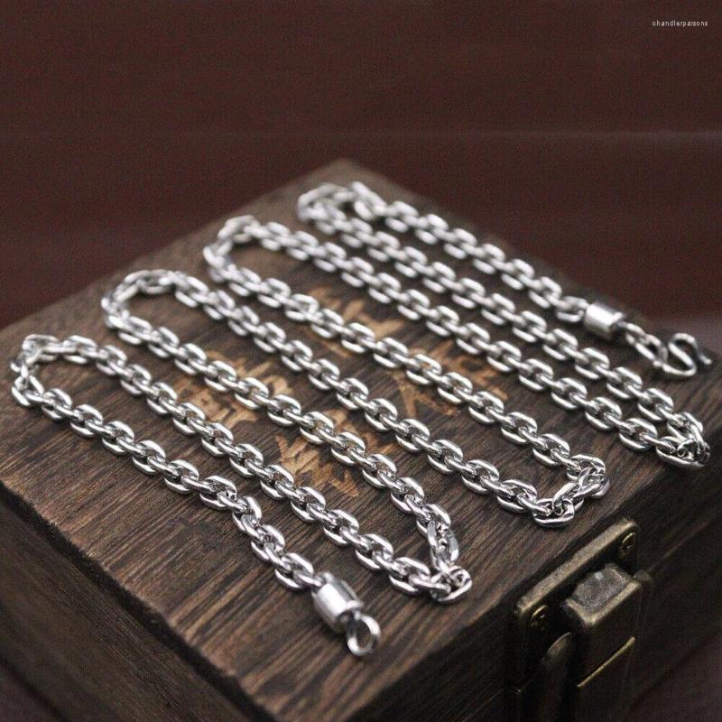 

Chains Real 925 Sterling Silver 4mm Cable Link Chain Necklace 25.6" L Stamp