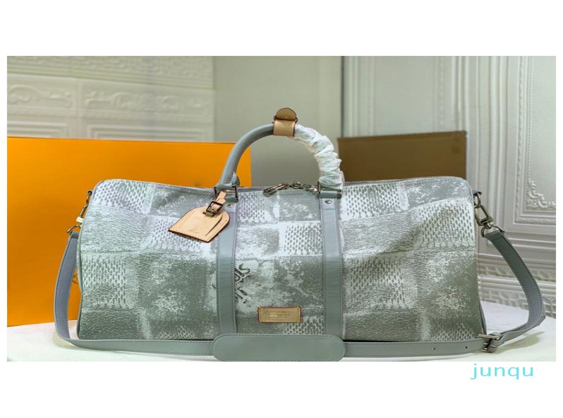

Duffel Bags designer handbags Outdoor sports Crossbody Bag classic coating canvas large capacity Suitable for weekend getaways or 5393183, Grey