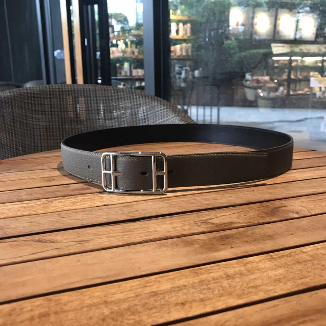 

Designer Men's Belt H Family Love Horse Classic Casual and Women's Letter H-shaped Buckle Double sided Genuine Leather Couple Style Needle