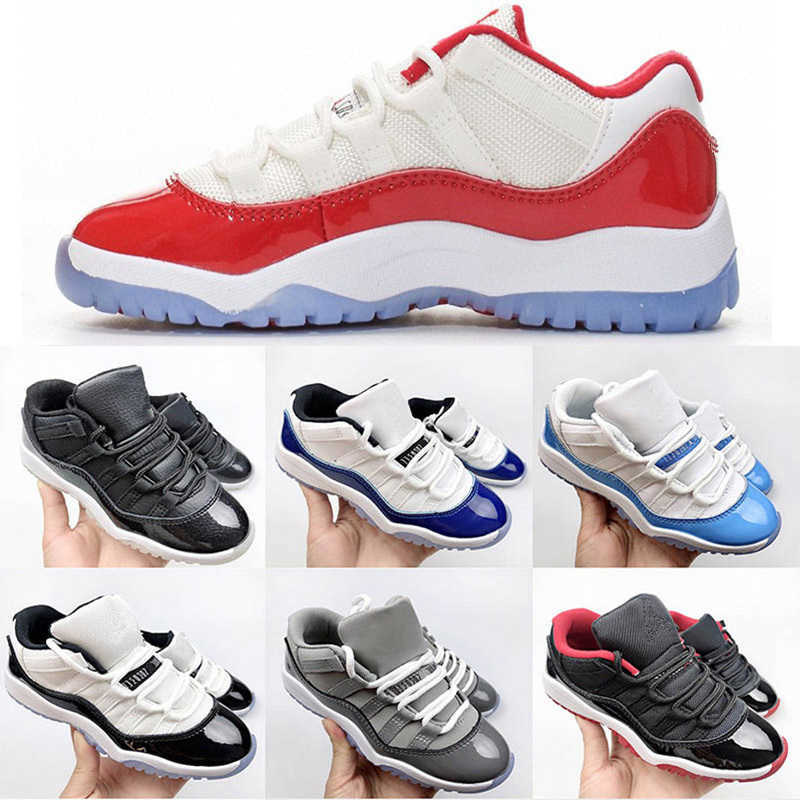 

2023 Retro Kids shoes 11 boys Low basketball Jumpman 11s shoe Children black sneaker designer military grey trainers baby kid youth toddler infants 25-35