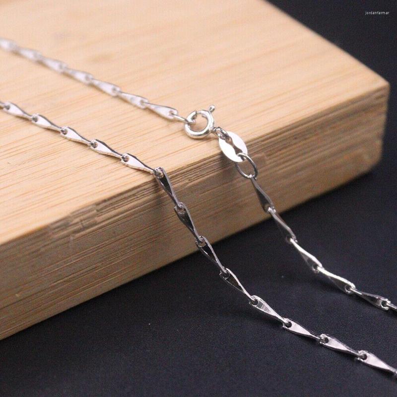 

Chains Solid 925 Sterling Silver Necklace 1.5mm Long Link Chain 19.7inch For Women