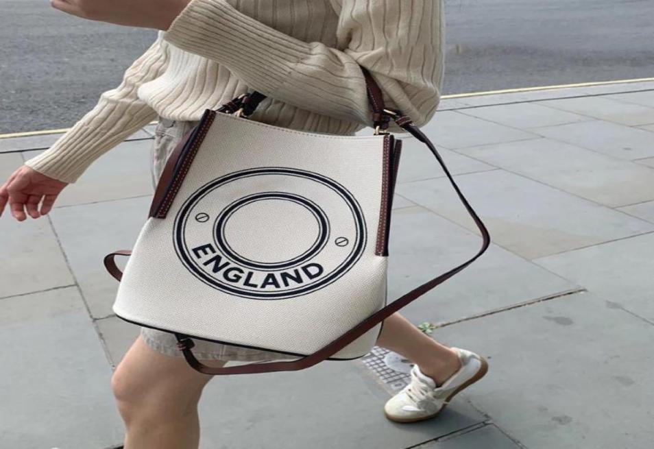 

Evening Bags 2021 Elegant Shoulder Bag Women Canvas Large Capacity Tote Letter Pattern Handbag Portable Crossbody Luxury BrandBag7572456, Black