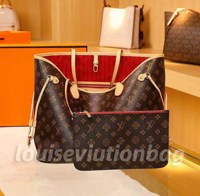 

2pcs/set designer tote bag wallets women bags ladies composite bags lady clutch shoulder Shopping female purse wallet handbag, Red