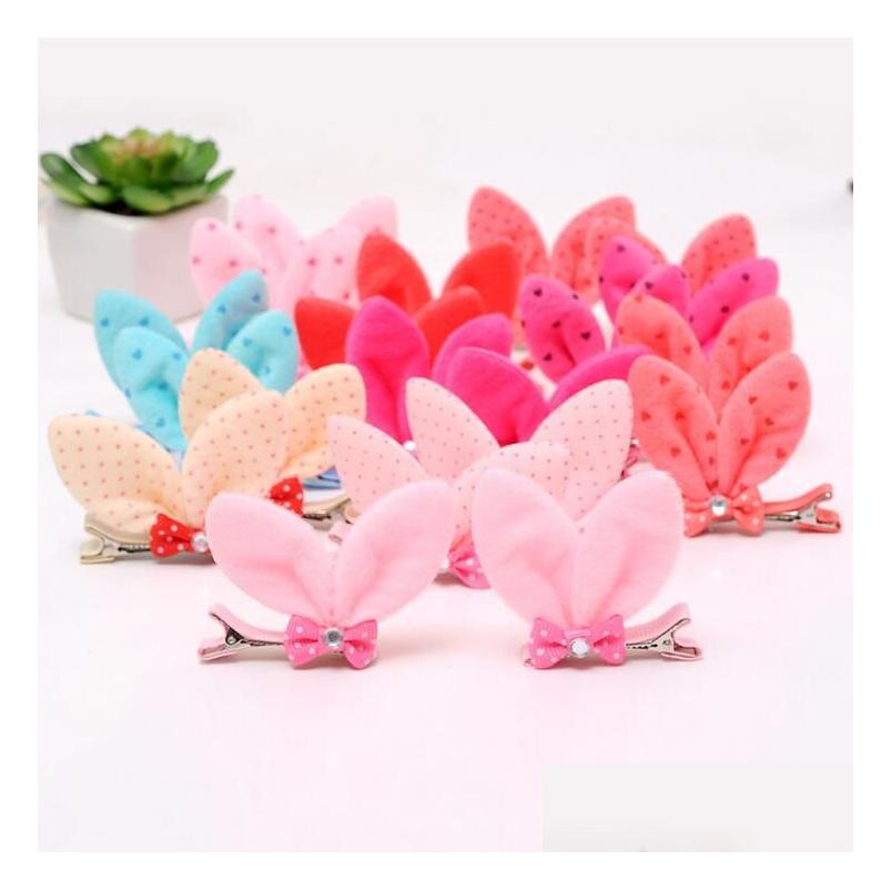 

Hair Clips Barrettes Children Hairpins Head Accessories Baby Diamond Ears Rabbit Bow Girl Hairpin Fj065 Mix Order Drop Delivery Je Dhe8W