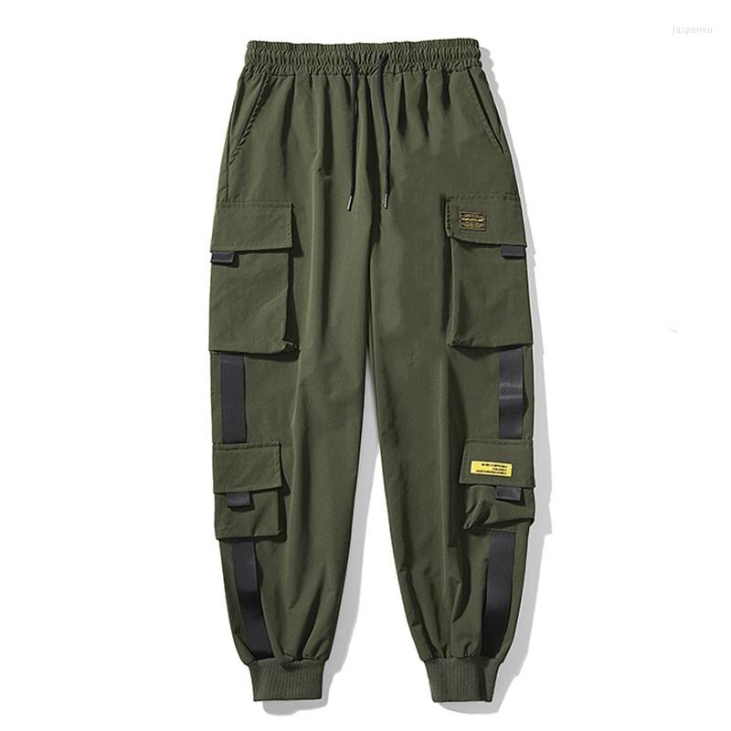 

Men' Pants Harem Men Black Hop Sweatpant Trousers Pocket Joggers Tactical Block Hip Cargo Harajuku, Apricot