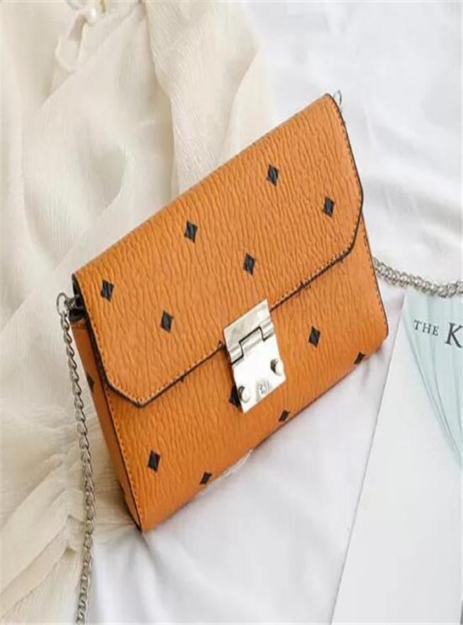 

High Quality Handbags Luxury Designer Mletter Print Women Messenger Bag Fashion Chain Bags Crossbody Pu Leather Purse Clutch6668499, Yellow