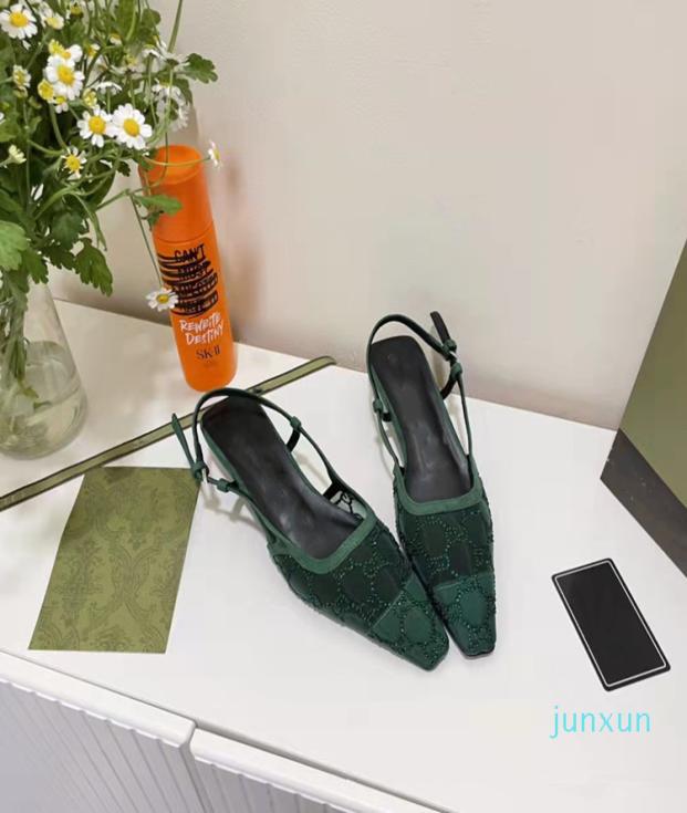 

2022 Ladies Sandals Summer New Drill Thin Cat Heel Back Space Mesh Baotou High Heels Casual Fashion Ladies Shoes4241264, Camouflage