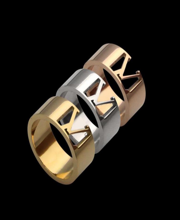 

Fashion Jewelry letter band rings bague for Man lady women Party lovers gift engagement jewelrys4784358