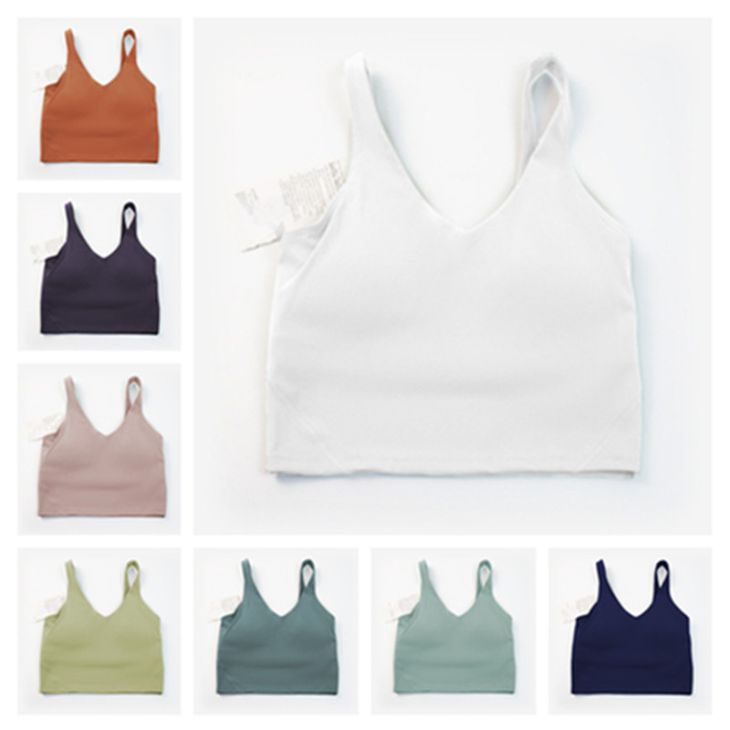 

LU-001 2023Classic Pop Fitness Bra Butter Soft Women's Sports Tank Gym Crop Yoga Vest Beauty Back Shock Proof With Detachable Chest Pad Wholesale lulus lemon, 0010