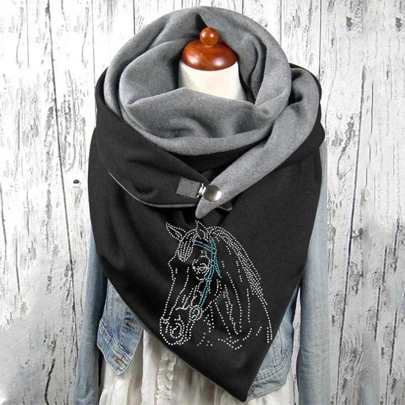 

Scarves Cute Animal Clip Style Scarf 3D All Over Printed And Shawl Warm For Women