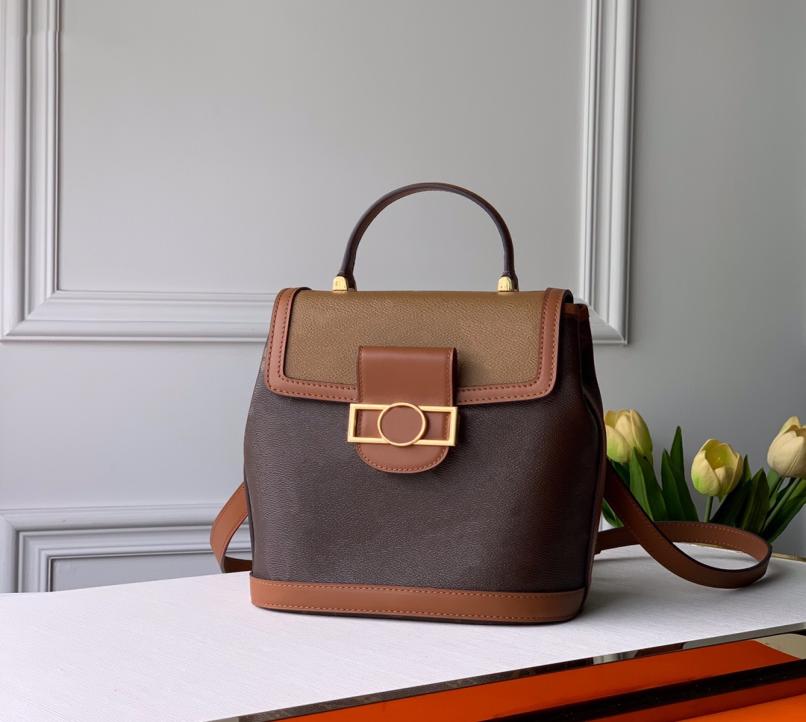

Luxury designer school Classic Dauphine bag Luggage backpack wallet Abloh largecapacity trend briefcase handbag travel bags2148856, Brown