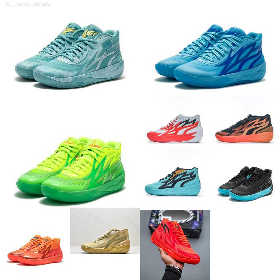 

lamelo Mens ball MB. 02 basketball shoes Roty Slime Jade Phenom Rick Green and Blue Morty Red Black Gold ELEKTRO AQUA sneakers tennis with box, Bred