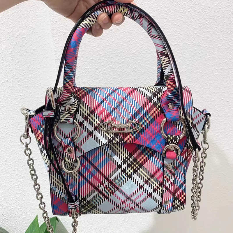 

Designer Bag vivi colorful plaid shoulder women bag Fashion Chain Crossbody Messenger Bags Traveling Handbags 230523, Black4