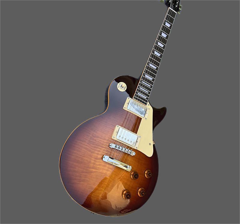 

Classic brand electric guitar, exquisite shiny tiger stripe surface, sound good, feel comfortable, free delivery