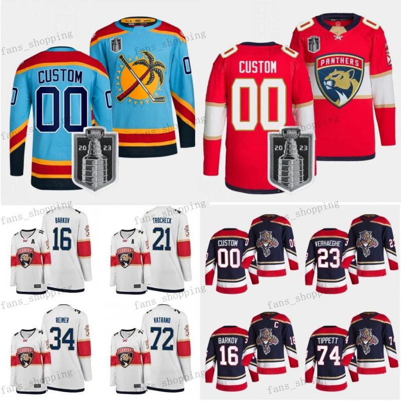 

2023 Stanley Final #19 Matthew Tkachuk Reverse Retro hockey jersey #16 Aleksander Barkov Ekblad Sergei Bobrovsky Sam Reinhart Spencer Knight Brandon Montour jerseys, Men