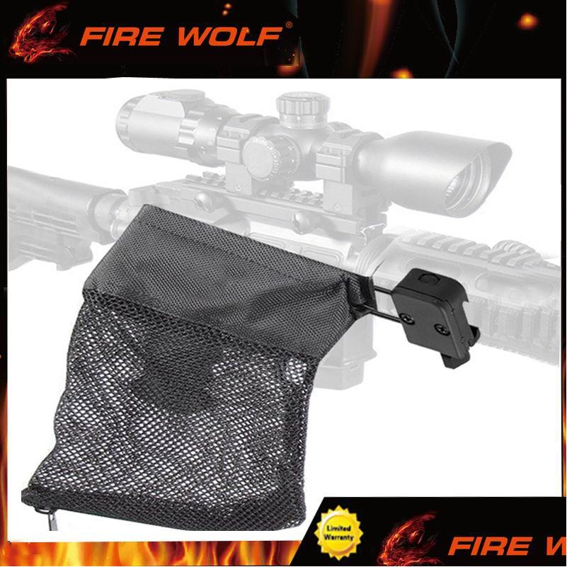 

Others Tactical Accessories Fire Wolf Ar15 Ammo Brass Shell Catcher Mesh Trap Zippered Closure For 20Mm Rail Nylon Black Drop Deliver Dh17B, As show