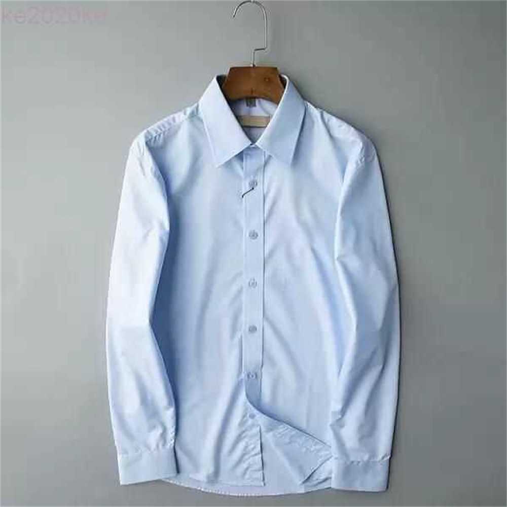 

Designer Mens Formal Business Shirts Fashion Casual Shirt Long-sleeved shirt AO9F, White