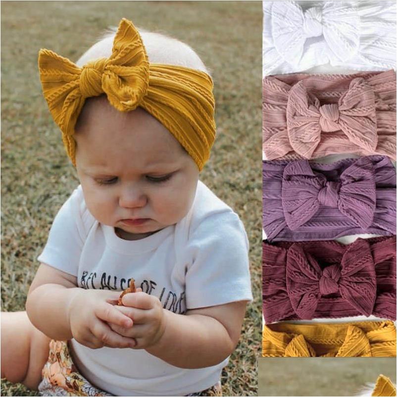 

Headbands Ins Soft Nylon Hair Bows Baby Born Designer Girls Headband Kids Girl Accessories Drop Delivery Jewelry Hairjewelry Dhdmr