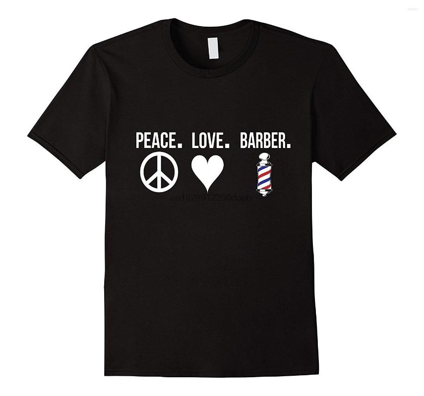 

Men' T Shirts 2023 Summer Fashion Men Tee Shirt Peace Love Barber T-Shirt For Shop Hair Salon Mens Casual, Men-darkpurple