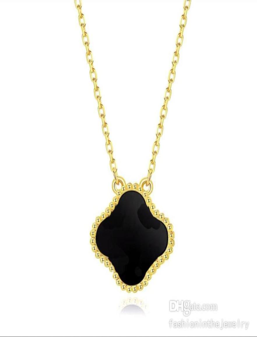 

Necklace Designer Jewelry men Pendants Four Leaf Clover necklaces Pendant Rose Gold Silver Easter chain crystal for women 14k real6580711