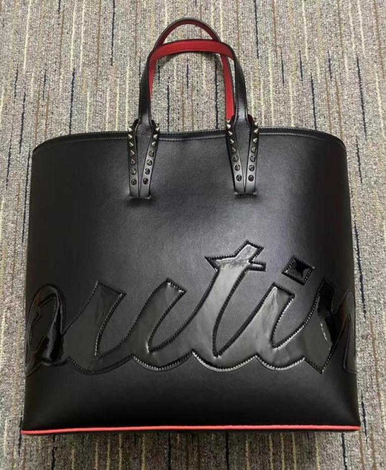 

Women Luxury trave Fashion Bag letter Printing designer totes rivet genuine leather composite handbags purse shopping bags with sm6121422, Beige