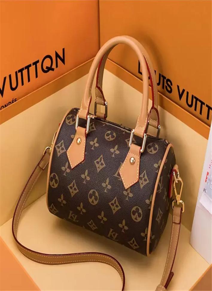 

M81085 M46234 Duffel travel Bag leather top handle Shoulder SPEEDY NANO 20 25 clutch pochette purses Luxury Designer Women039s 8074706, Chocolate