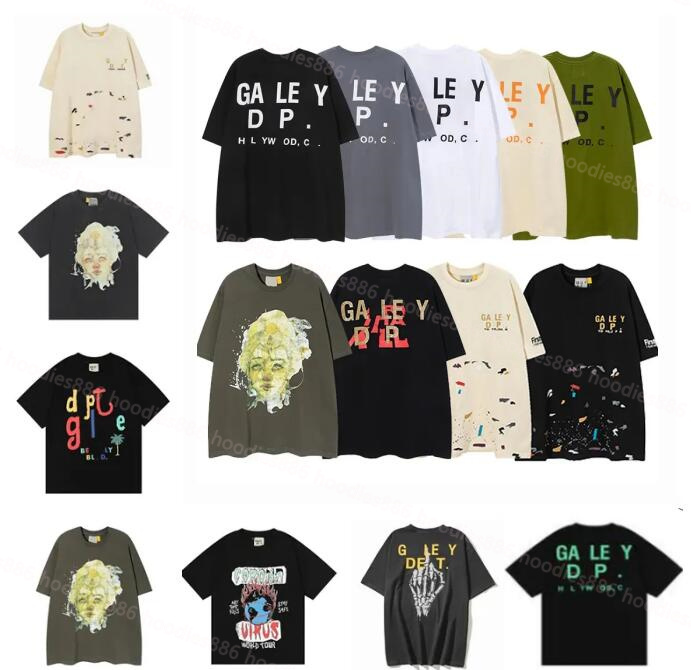 

2023 Galleryse Depts Tees Mens T Shirts Women Designer Galleryes Depts T-shirts Cottons Tops Man S Casual Shirt Luxurys Clothing Street Shorts Sleeve Clothes Size S-XL, B1010