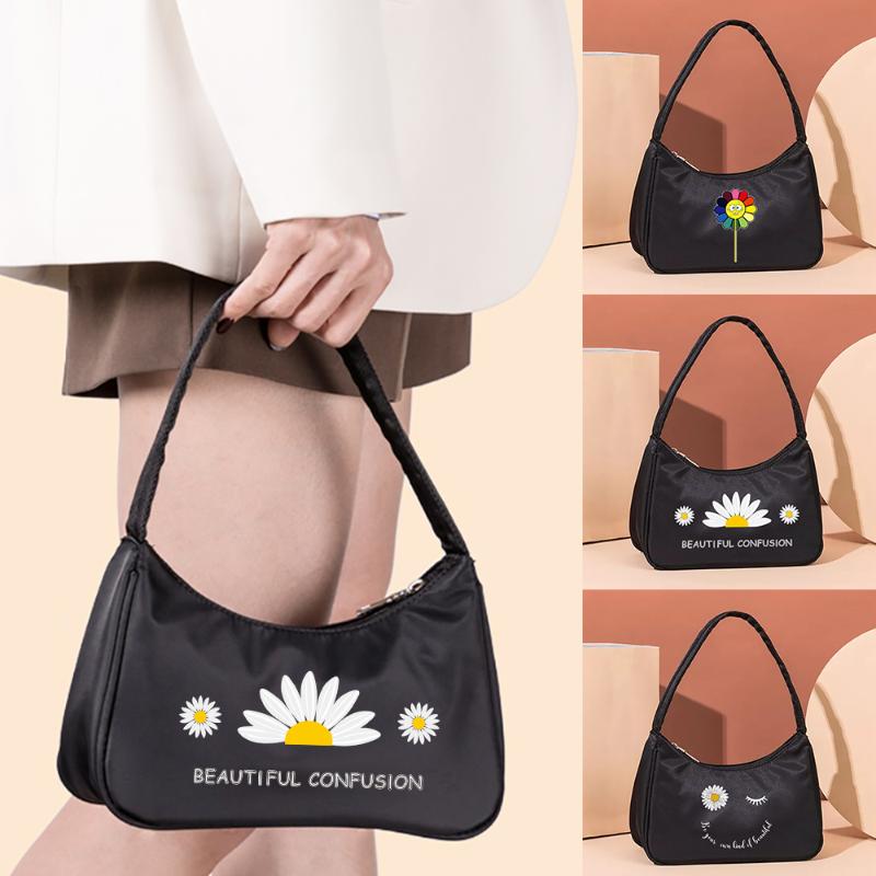 

Evening Bags 2023 Crossbody Tote Underarm Shoulder Bag Luxury Purses And Handbags Daisy Print With Flowers Pouch Shopper Clutch, Pure color