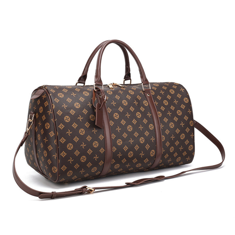 

Top Keepall Bandouliere 45 50 55 Duffel Bags Designer Women Men Outdoor Luggage Tote Luxury Zipper Closure Shoulder Handbag Casual, Chocolate