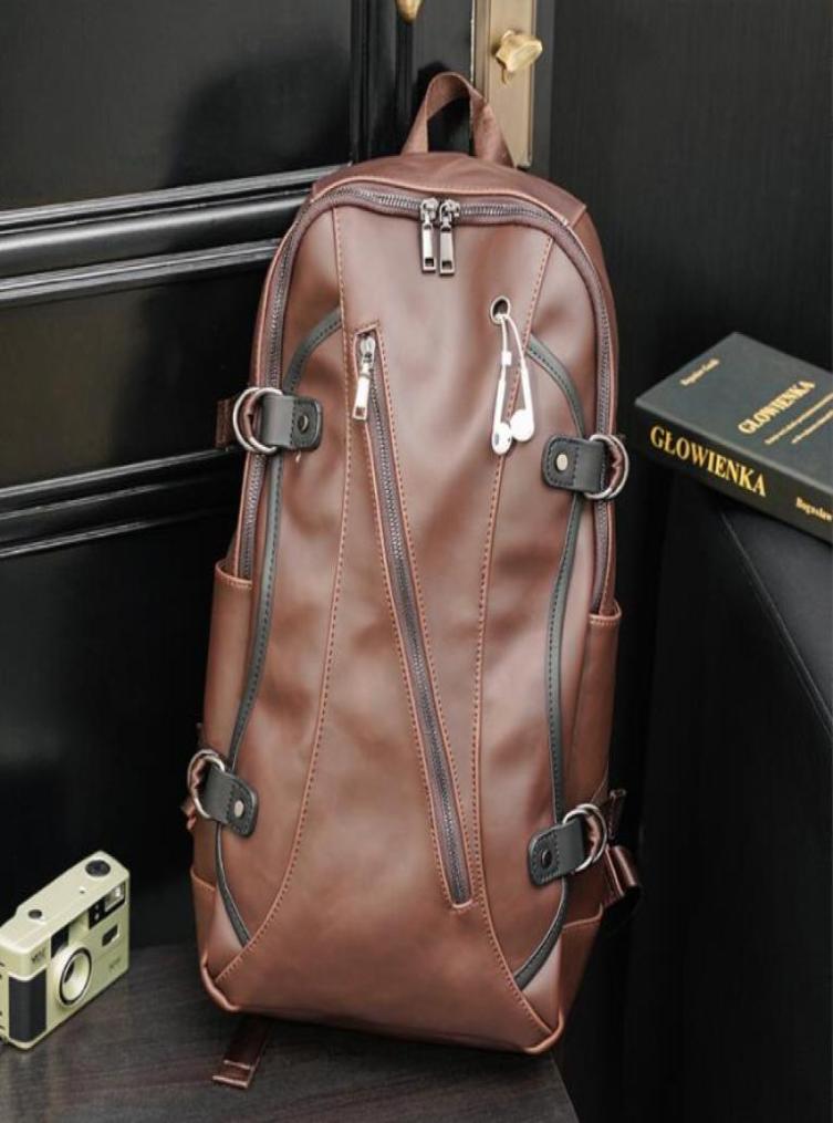

Factory outlet brand bag original design crazys horses leather backpack Crazy Horse retro old men and women backpacks Fashionable 1821347, Brown