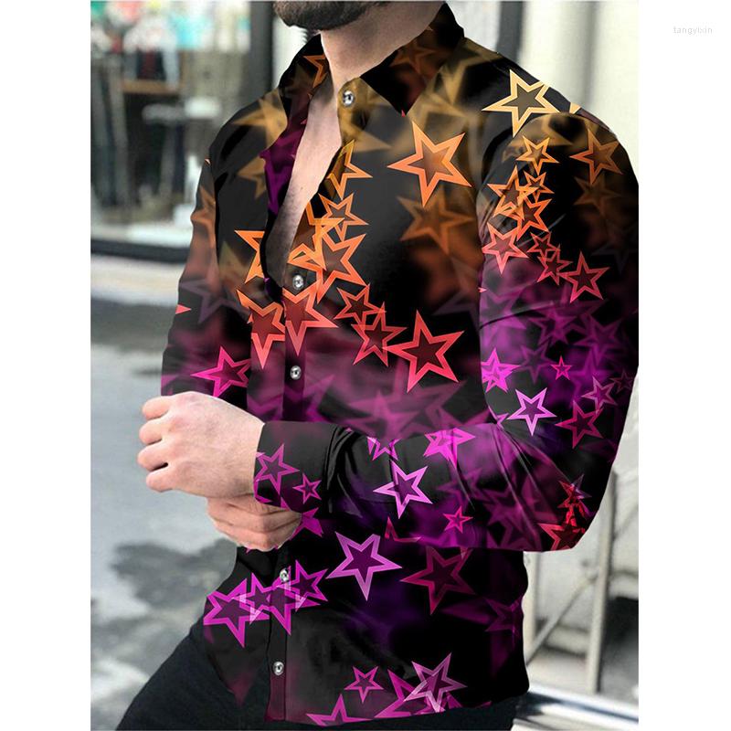 

Men' Casual Shirts 2023 High Quality Lapel Men Single Breasted Shirt Designer Print Long Sleeve Tops Men' Clothing Hawaii Cardigan, Cx1244
