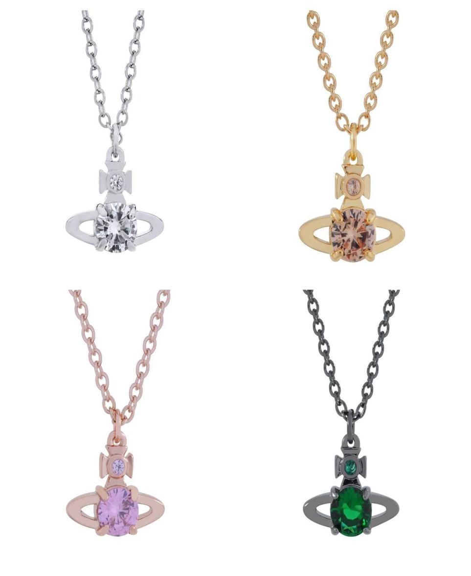 

Designer vvana necklace Empress silver four claw saturn necklace ins red style1167435