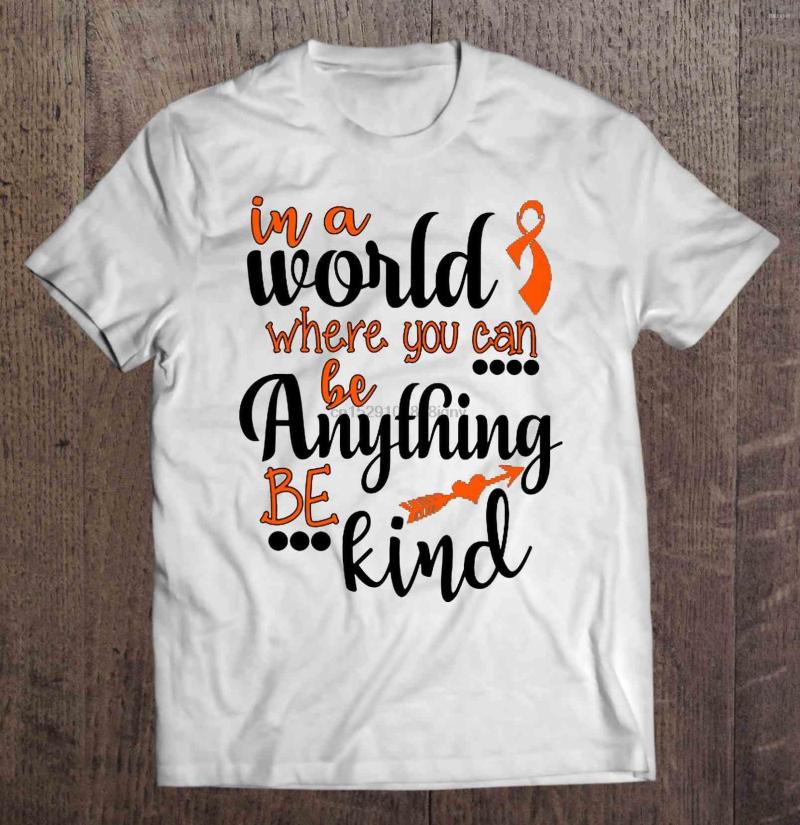 

Men' T Shirts Men Shirt In A World Where You Can Be Anything Kind - Multiple Sclerosis Awareness Women T-shirt, Men-darkpurple