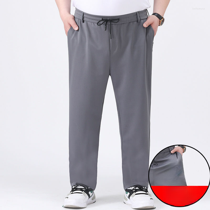 

Men's Pants 2023 Spring Summer Men Fashion Solid Color Sports Trousers Male Thin Casual Loose Elastic Waist Straight D195, Black