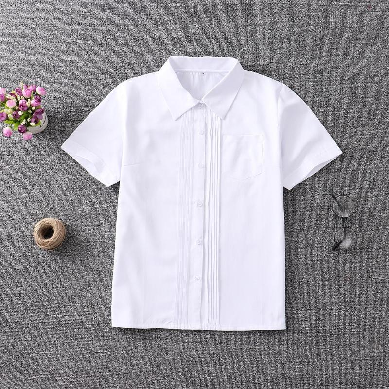 

Women's Blouses Women JK White Shirt Japanese Student Girl Pointed Collar Front Pleated Black Blouse