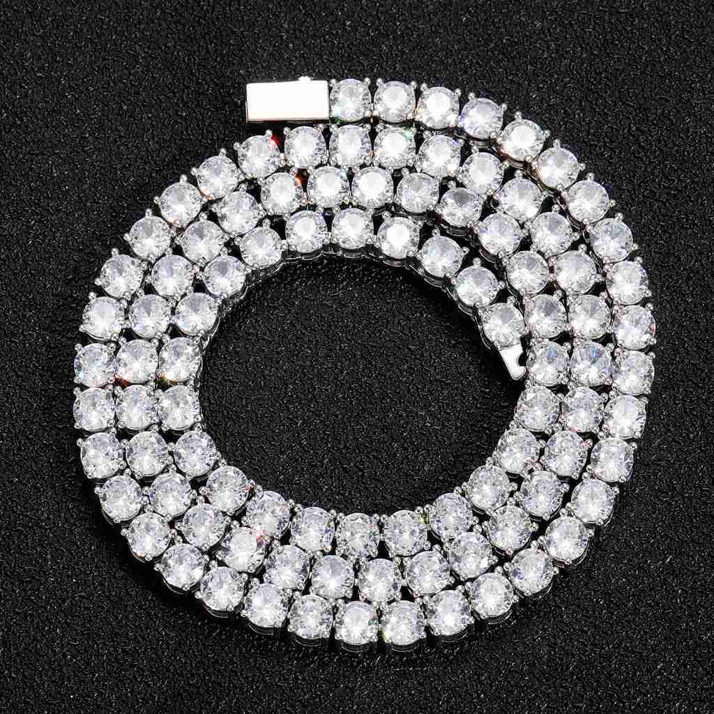 

Wholesale Vvs Moissanite Tennis Chain Iced Out Fine Necklace