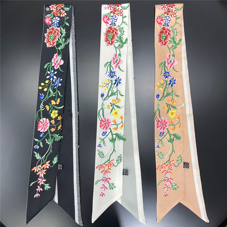 

Luxury Design Woman's Scarf Fashion letter copy Handbag Scarves Neckties Hair bundles Designer silk scarf ladies fashion handbag scarves letter headband