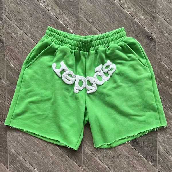 

Men' Shorts Green Sp5der Men Women High Quality Foam Print Young Thug 555555 Breeches Casual Fashion 66
