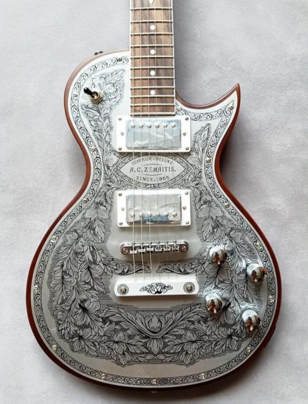 

Rare Custom ZEMAITIS Casimere Metal Front Series C24MF MF Natural Electric Guitar9856020