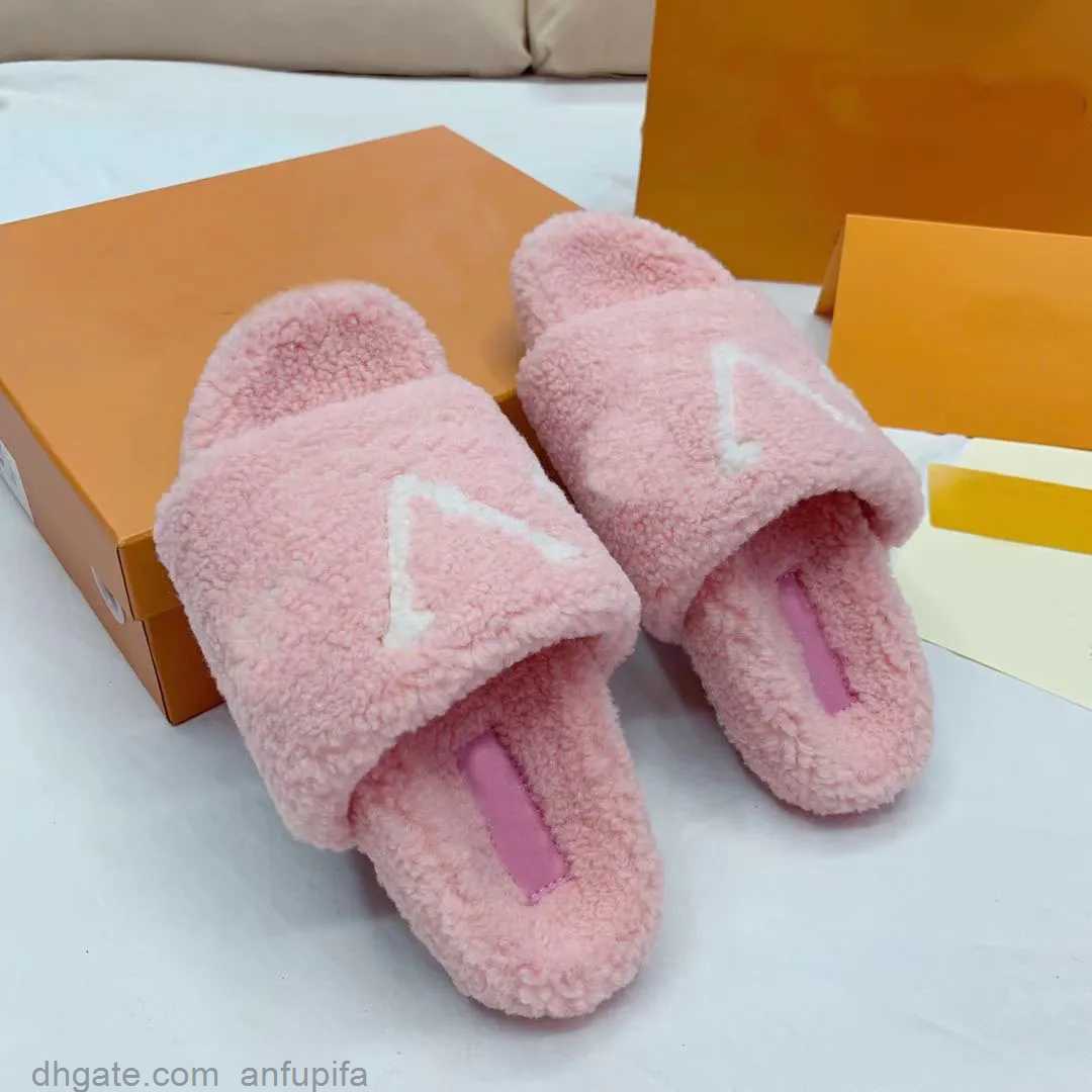 

Designers Slippers Slides Sandals Girl Flip Flop Slipper winter Slide Women Ladies Wool Fur Fluffy Furry Warm Letters Comfortable Fuzzy, 15