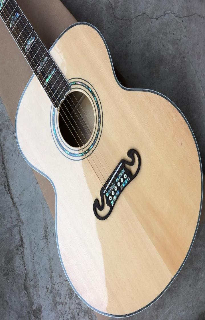 

Custo Shop Spurce Top Natural J200 Electric Acoustic Guitar Flame Maple Side Back3689525
