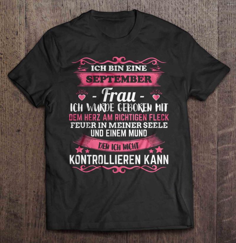 

Men' T Shirts Men Shirt Ich Bin Eine September Frau Wurde Geboren Mit Dem Herz Am Richtigen Fleck Women T-shirt, Men-darkpurple